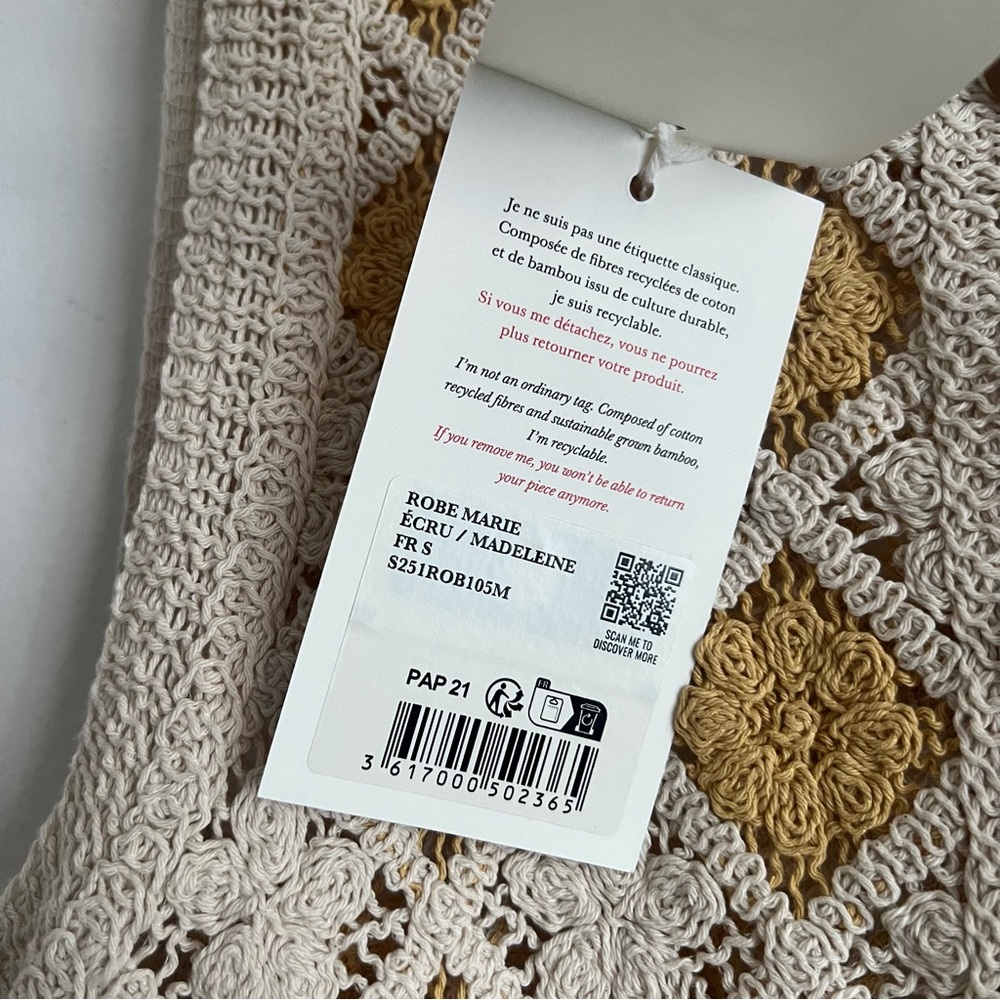 Sezane Marie Dress - Écru / Madeleine - Picture 2 of 7